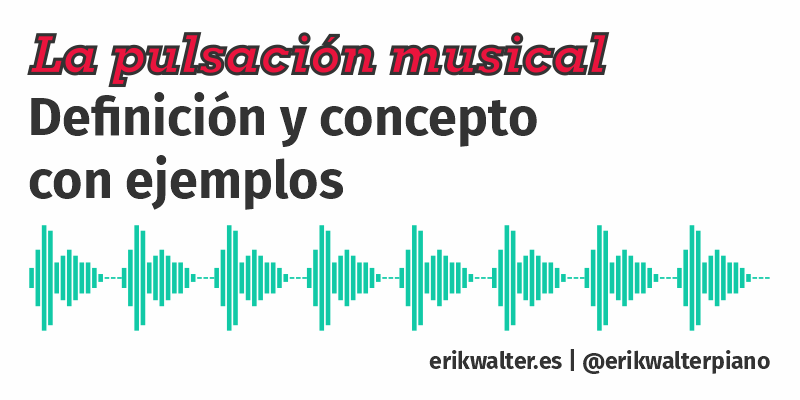 Qué es la pulsación musical. Definición y conceptos con ejemplo. Onda de audio representando pulso musical.
